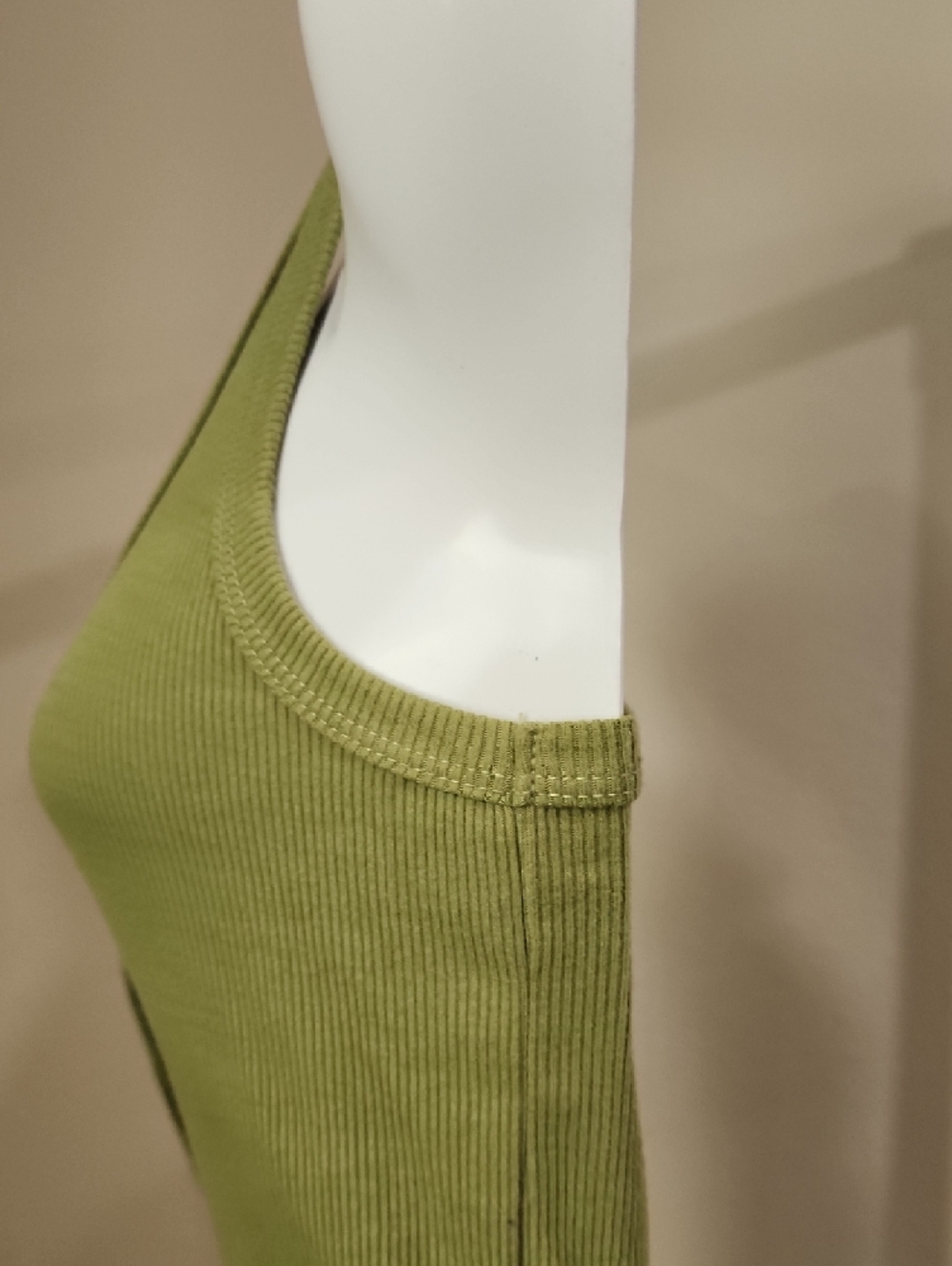 SO Olive Ribbed Henley Tank Top - Picture 5 of 8